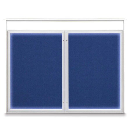 United Visual Products Single Door Enclosed Indoor Letterboard UV1124SD3036-WHITE-WHITE